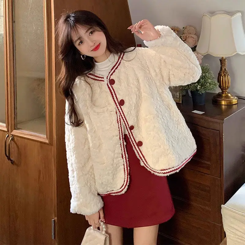 Two-Piece Set Small Fragrant Jacket Skirt 2024 Autumn Winter New Tea Style Outfit Complete Set Of Temperament High-End Suit