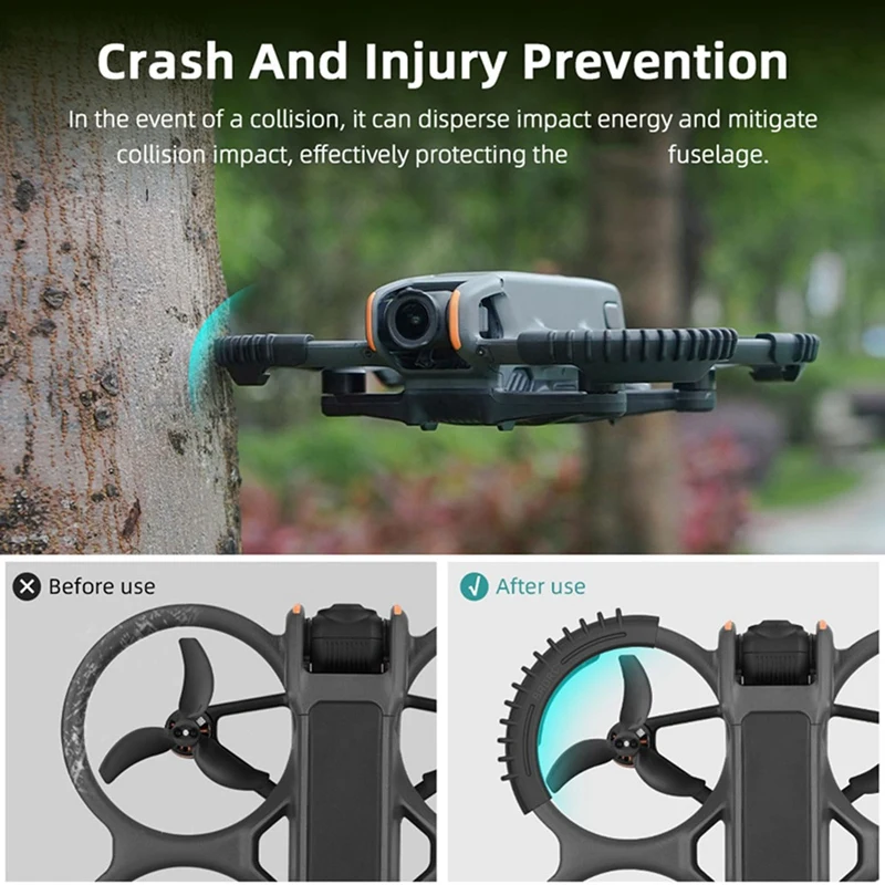 Новые аксессуары для защиты пропеллера для DJI-Avata 2, бампер для дрона, противоударная защита для предотвращения столкновений