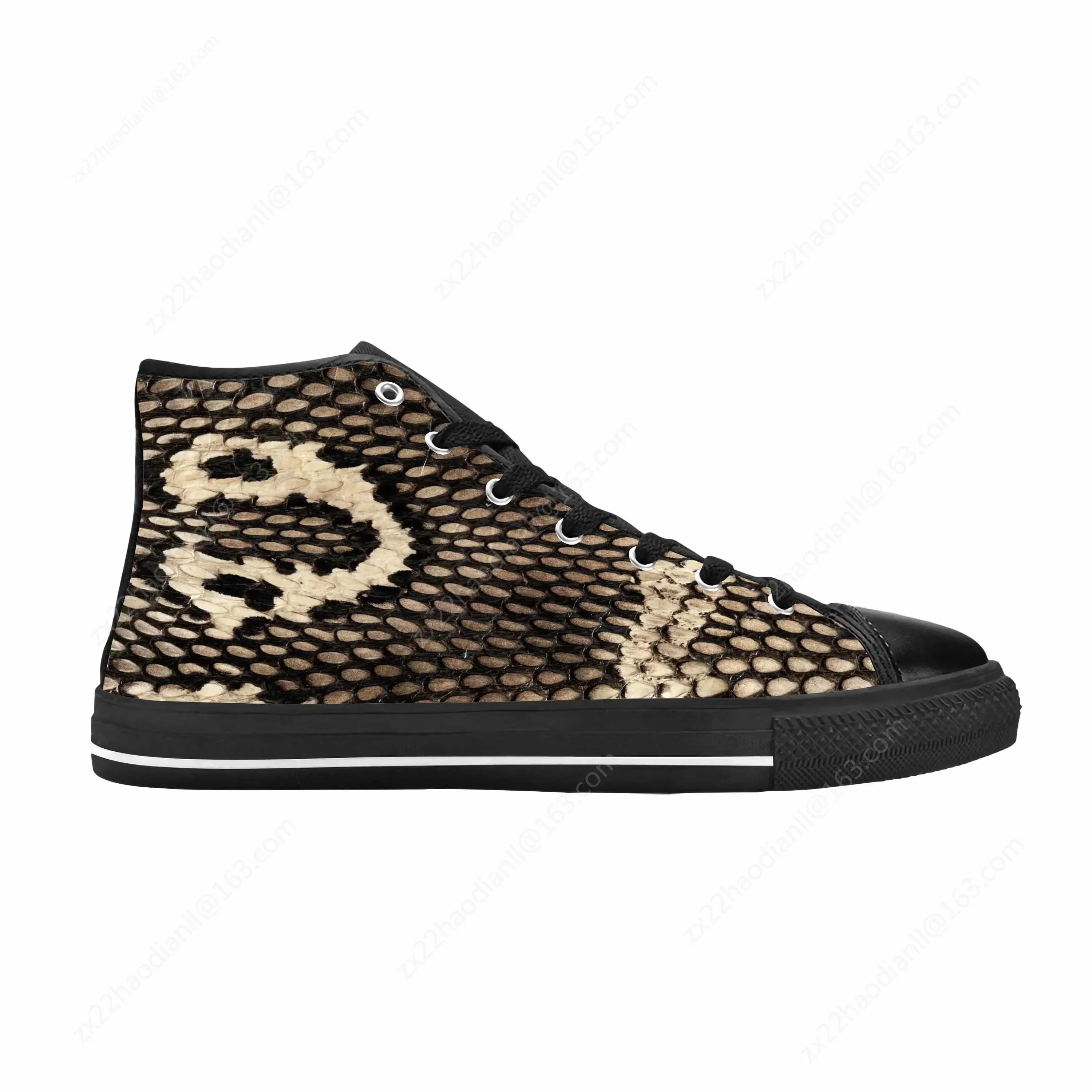 Snake Skin Scales Snakeskin Print Pattern Fashion Casual Cloth Shoes High Top Comfortable Breathable 3D Print Men Women Sneakers