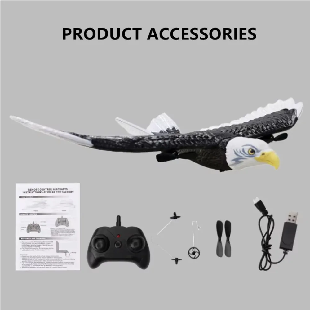 EPP Foam RC Eagle Aircraft Fighter Gravity Sensing Rechargeable Eagle RC Flying Toys Durable Portable