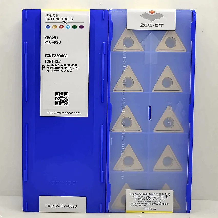 TCMT220408 YBC251/TCMT220408-HR YBC251/TCMT220408-HR YBC252/TCMT220408-HR YBC351 ZCC.CT CNC blade carbide inserts turning tools