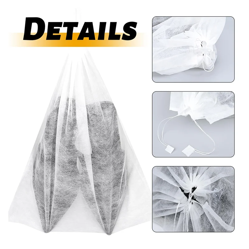 

100Pcs Non-Woven Shoe Dust Covers Dustproof Drawstring Clear Storage Bag Travel Shoes Bag Home Organization 32X48cm