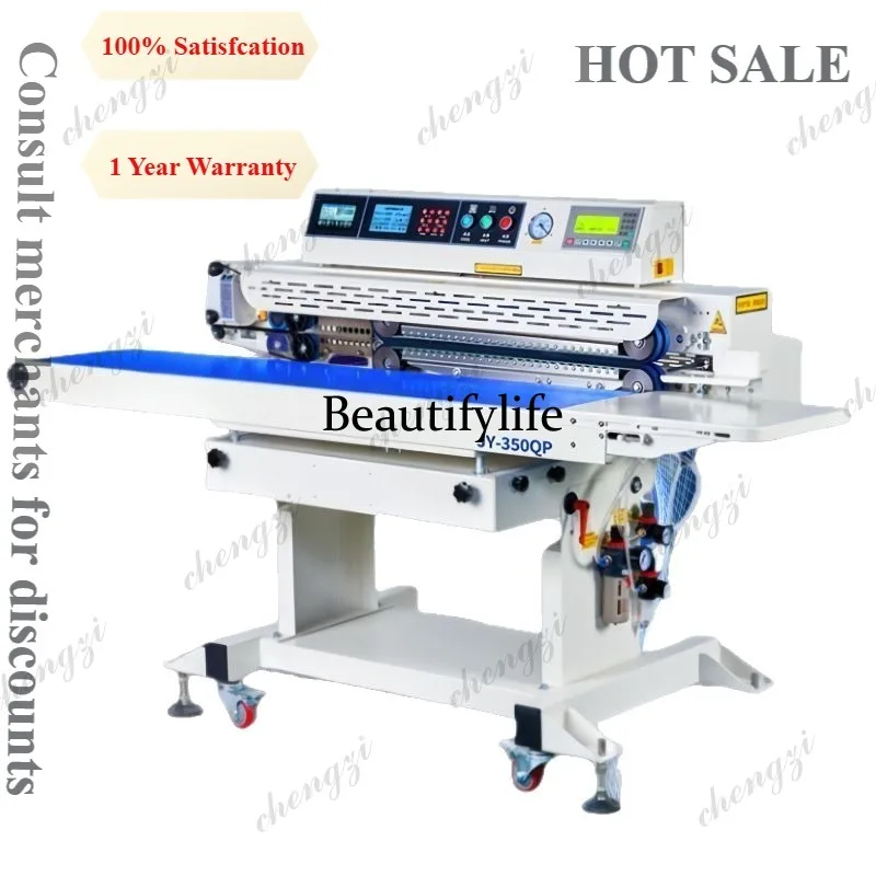 A81 Commercial Vacuum Packaging Machine with Nitrogen Flushing Laser Coding Continuous Inkjet Printing and Sealing Machine