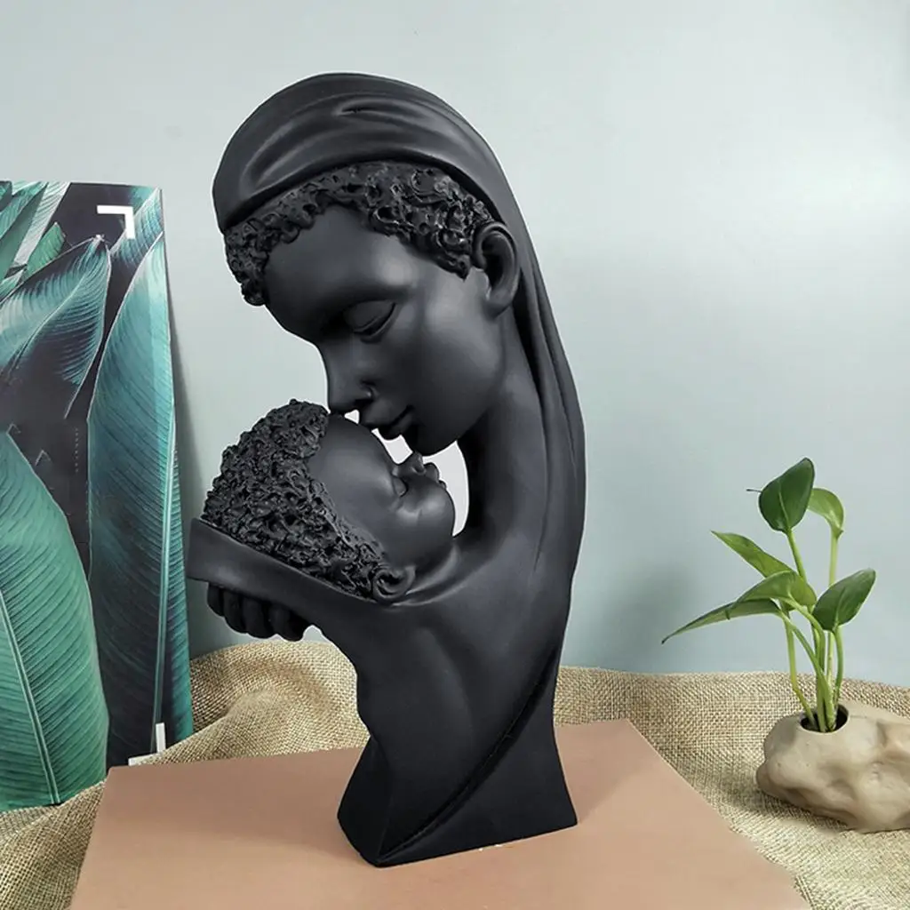 Mother And Child Statue Figurine Home Decor Desktop Office Art Sculpture
