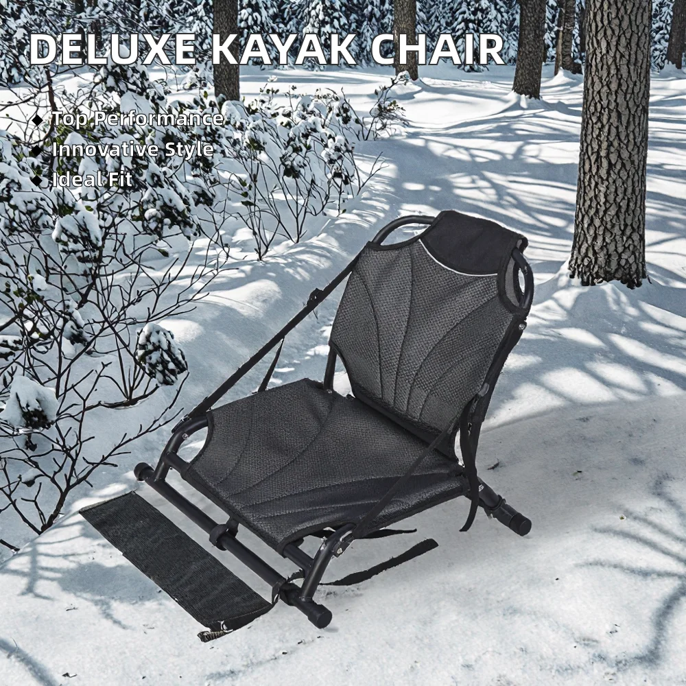 Новинка 2025 года, аксессуары для каяков, роскошное кресло для каяка с рамой, вращающееся на 360 градусов сиденье для каноэ и рыбалки с подлокотником и замком, сиденье для каяка