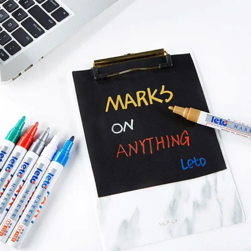 Oil Based Paint Pen Permanent Waterproof Metallic Paint Marker For Scrapbooking Drawing On Glass Ceramic Canvas H8WD