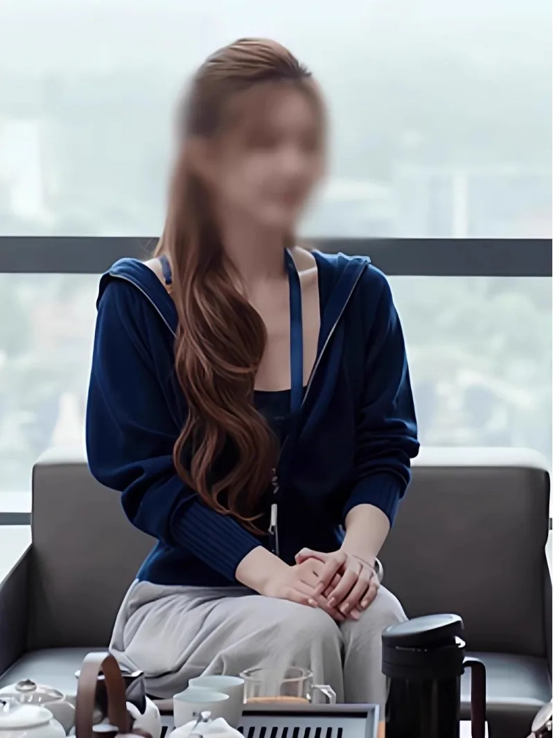 سترة صوفية محبوكة مفتوحة للنساء من Zhang ning مع غطاء محرك السيارة وسحاب للخريف والشتاء كاجوال فضفاض مناسب طويل Sve #3