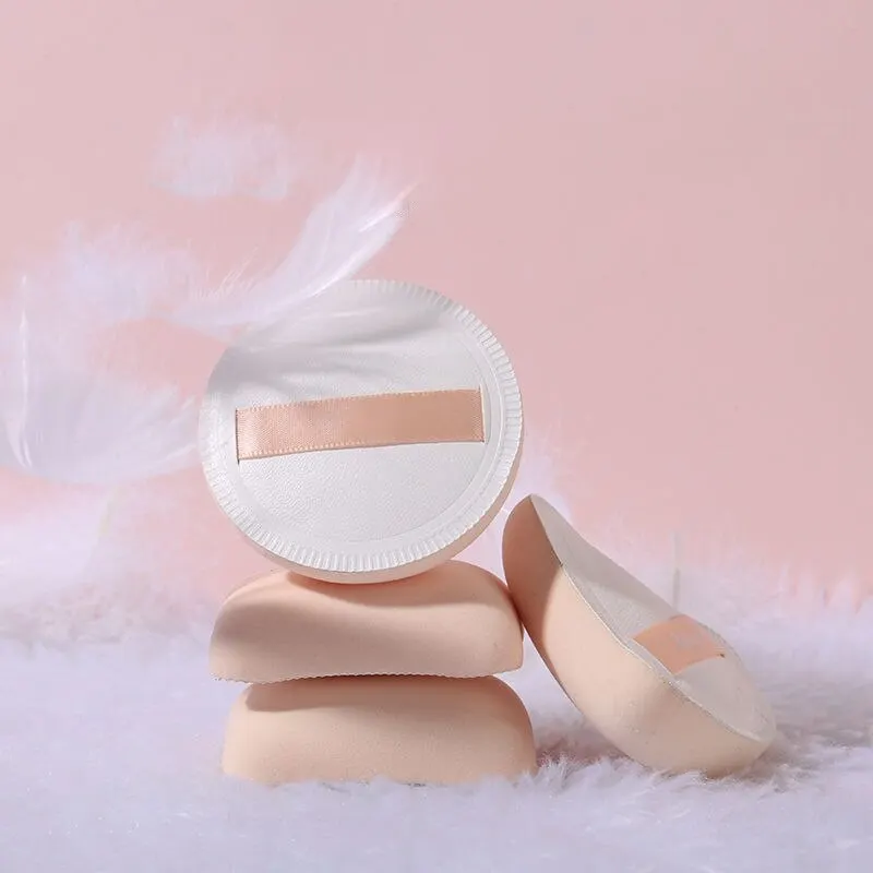 Bouffée de poudre à coussin d'air en barbe à papa rose, 2 pièces, pour une utilisation sèche et humide