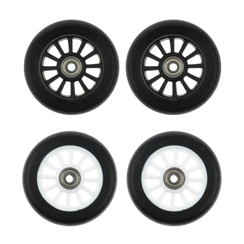 2 Pieces 100mm Complete Stunt Pro Scooter Wheels Replacement with Random Color Bearing Outdoor Speed Skating Equipment