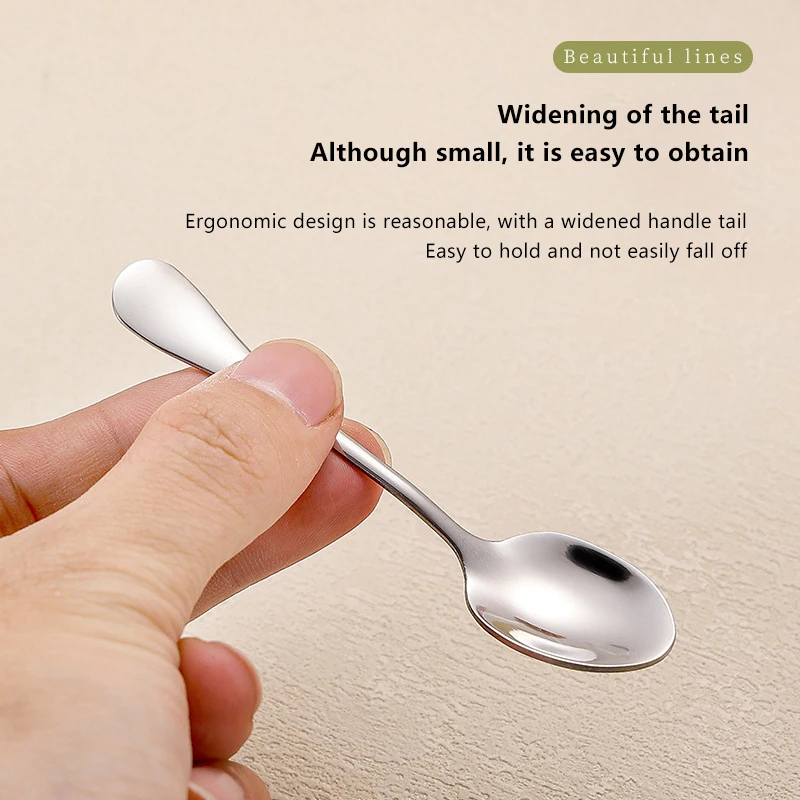Couple Kitchen Tools 3/5Pcs Stainless Steel Mini Coffee Scoops Spoon Coffee Tea Ice Cream Spoons Dessert Spoon