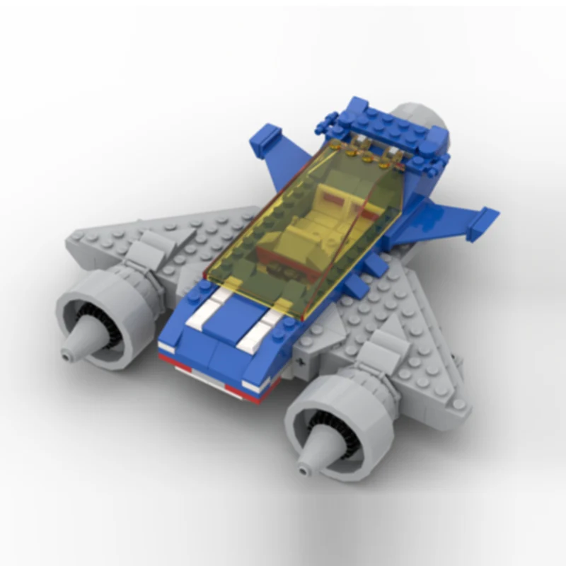 Twin Engine Space Scamper Model MOC Building Bricks War Equipment Modular Technology Gifts Holiday Assemble Children Toys Suit