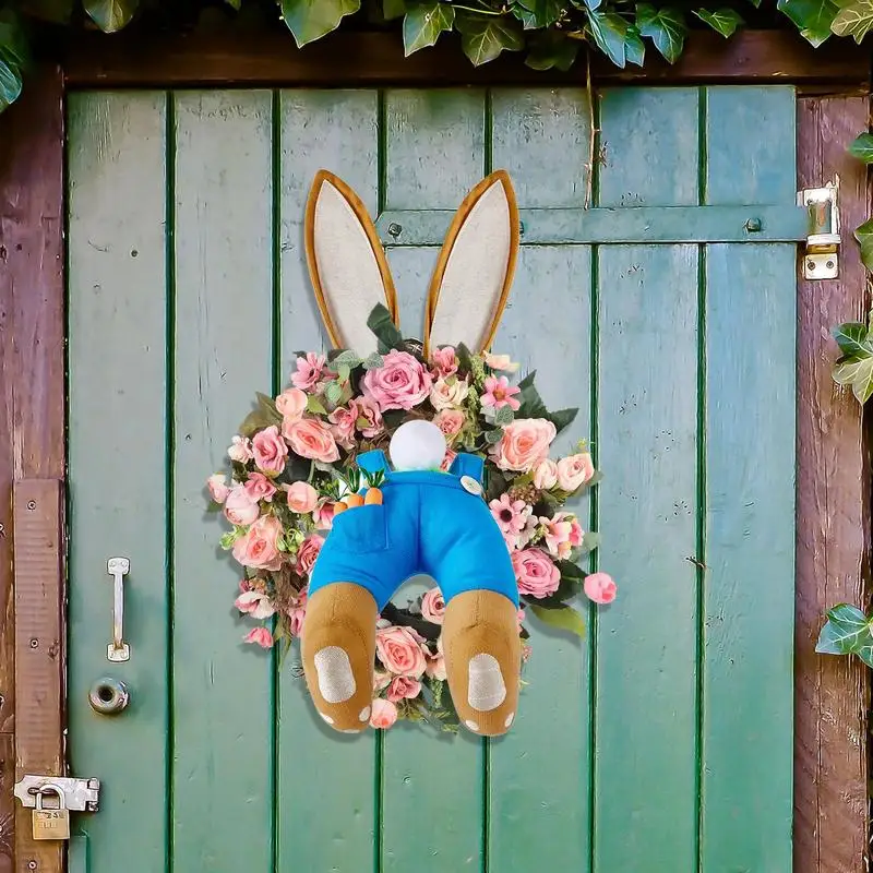 Bunny Wreath Attachment Cute Easter Comic Rabbit Garland Attachment Easter Wreath Attachment Spring Wreath For Easter And