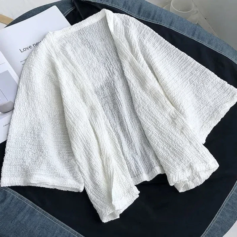 Sonnenschutzkleidung für Damen im Sommer, dünne kurze äußere Sonnenschutz-Cardigan-Schal-Kurzjacke