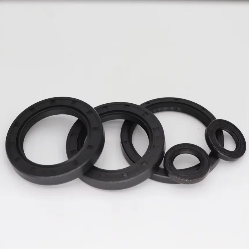 TC TG4 8/10/11/12/13/14/15/16/17/18/19/20mm ID Black Nitrile Rubber NBR Grooved Lip Spring Gasket Radial Shaft Skeleton Oil Seal