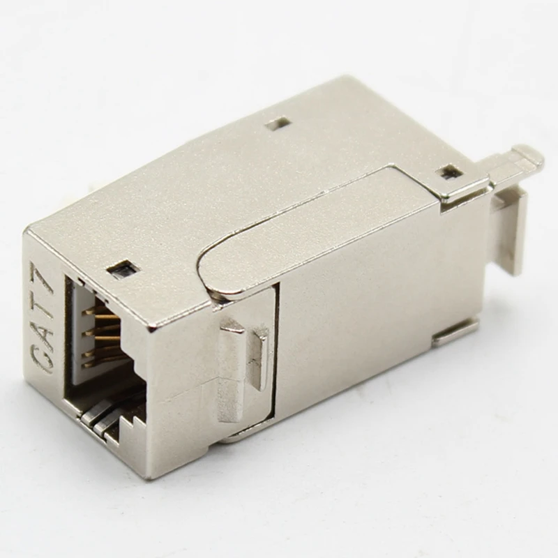 NEW-CAT7 Full Shielded Keystone Jack RJ45 To LSA, Tool-Free Connection, Compatible For Cat6a/Cat.6 Systems