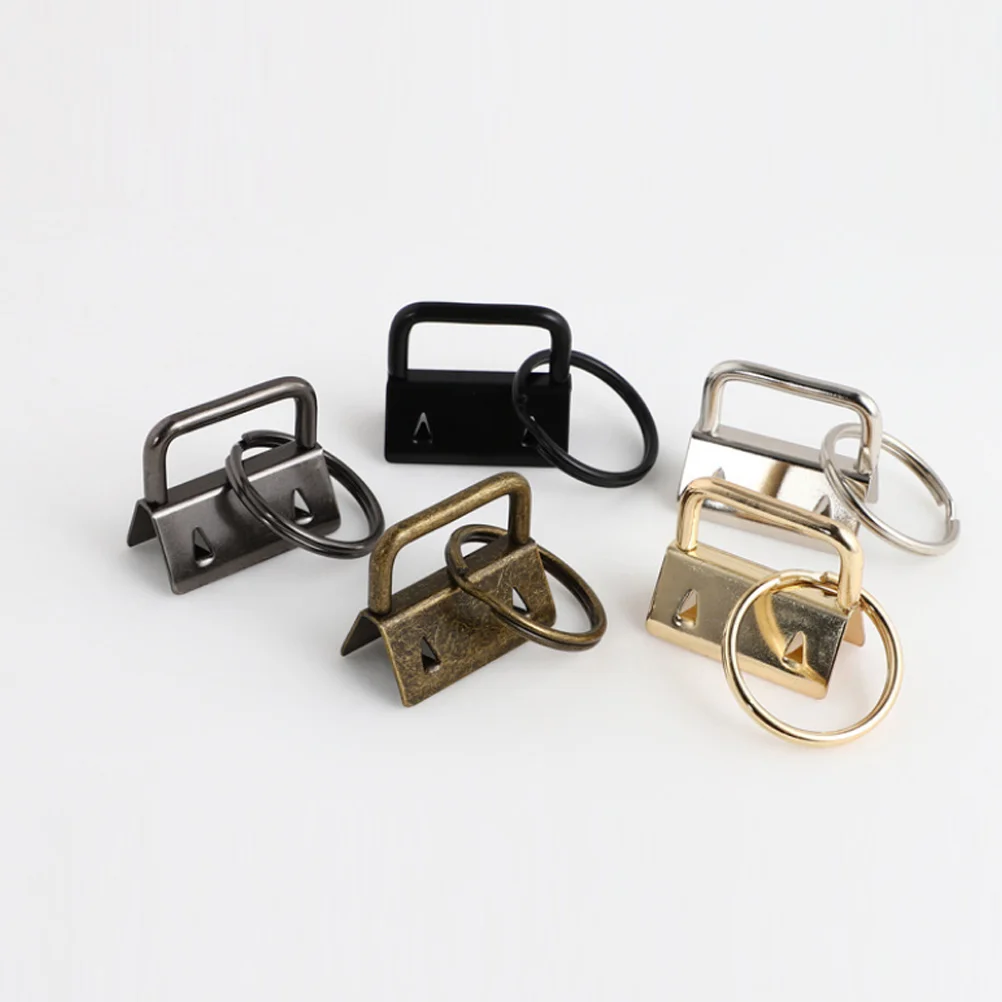 

50 Pcs Patella Belt Knee Pads Key Chain Fashion with Keychain Fob Hardware Silver Miss