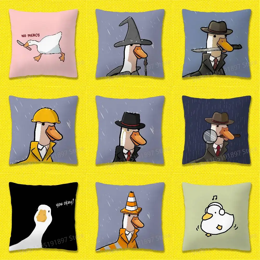 

Cartoon Goose Duck Cute Throw Pillow Case For 45x45cm 40x40cm 30x30cm 50x50cm 55x55cm Square Home Pillowcase Case