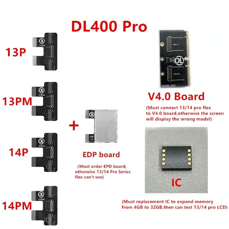 DL400Pro LCD Screen Tester for iP 6-15 Pro Max For SAM iW iP HW XM VO OP Tec Display/Touch Test Flex Cable