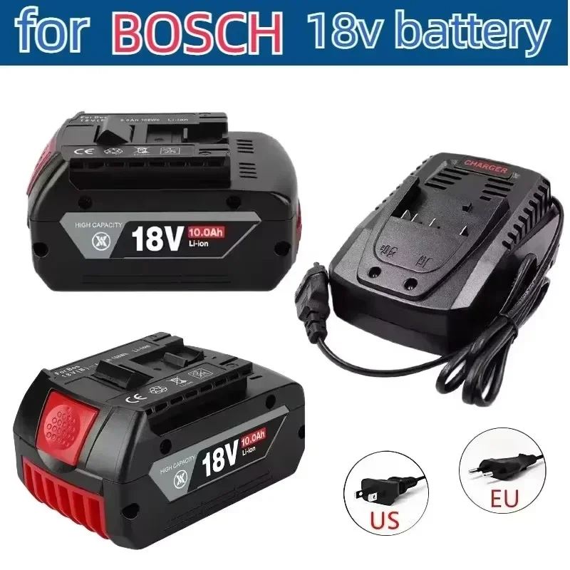 

100% Original 18V 6.0Ah Battery for Bosch Electric Drill 18V Rechargeable Li-ion Battery BAT618G BAT609 BAT609G BAT614 Charger