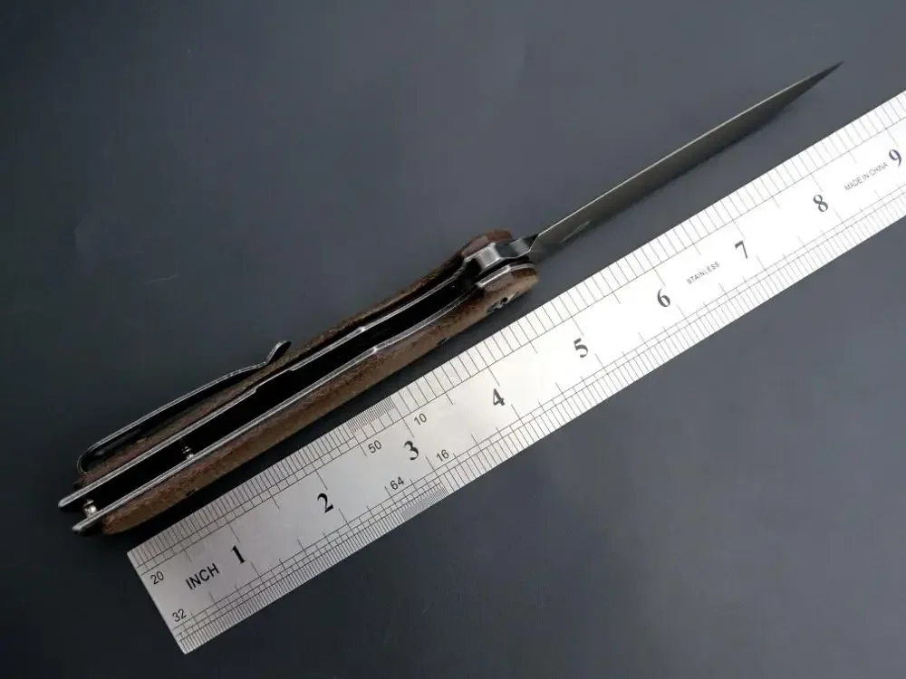 Nuovo Eafengrow EF973 Coltello tascabile D2 Lama + Manico in Micarta Coltello pieghevole Coltello da campeggio di sopravvivenza per strumento tattico Edc esterno