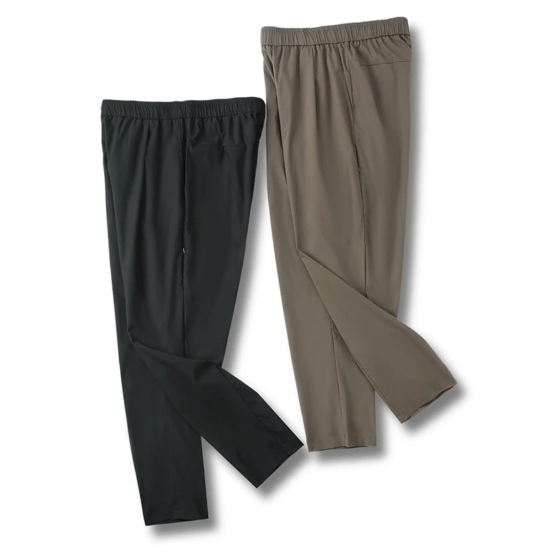 

Высокоэластичные мужские спортивные повседневные брюки Qui Dry, дышащие модные городские брюки, Новое весеннее поступление, прямые брюки