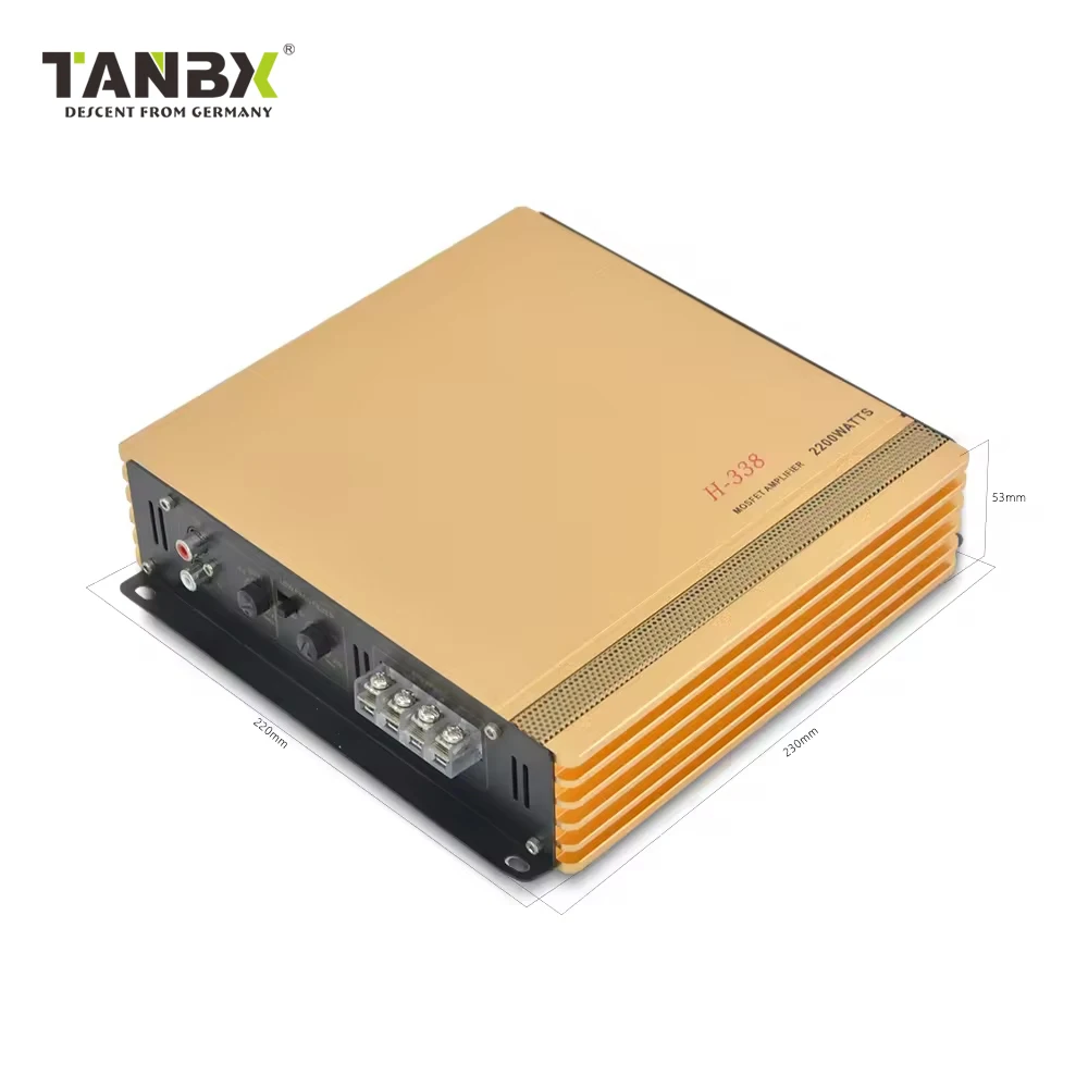 Factory Price 2 Channel Sound Digital Car Amplifier  Professional Class AB High-quality Car Amplifier(H-338)