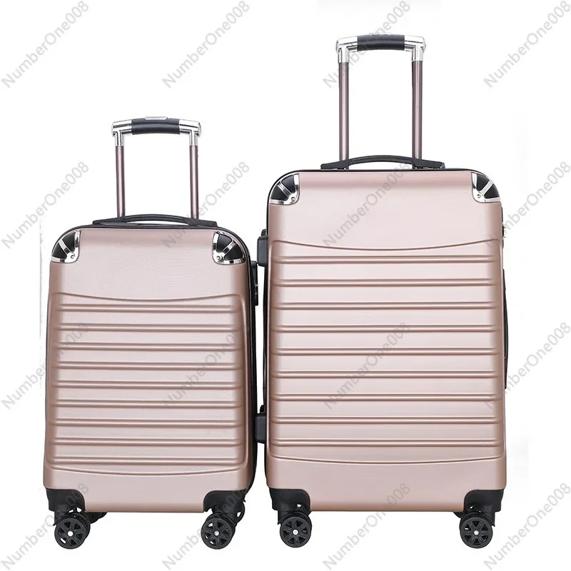 New Student Trolley Case 20 Inch Solid Color Printed LOGO Suitcase Wholesale Large Capacity Corner Password Case Suitcase