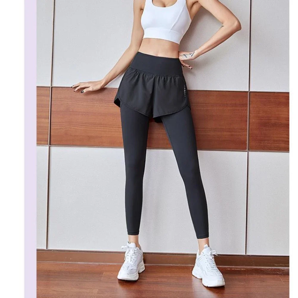 Women Yoga Pants Yoga Clothes Gym Sportswear Workout Running Yoga Leggings Elastic Quick-drying High Waisted Sports Tights Dress