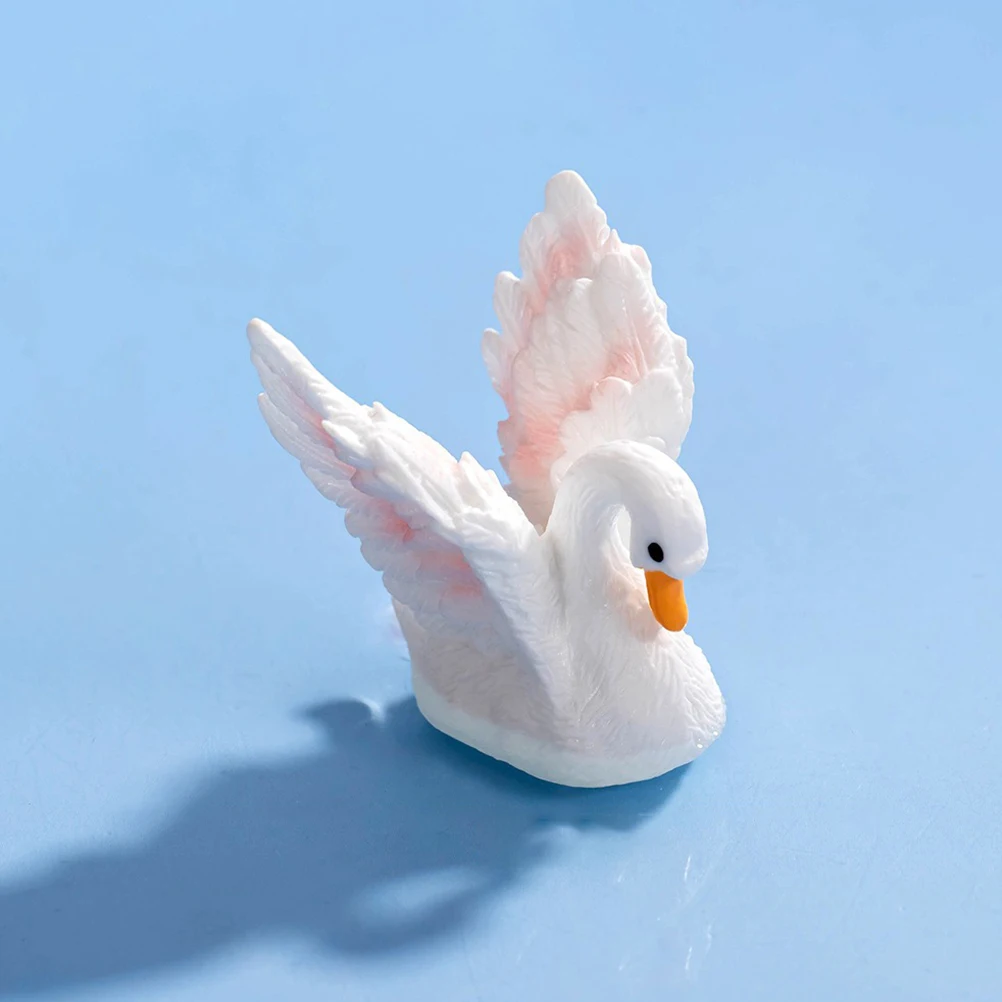 

8 Pcs Micro Landscape Swan Statue Fairy Garden Figurines Cartoon Goose Figure Dollhouse Cake Topper Resin Duck Ceramic