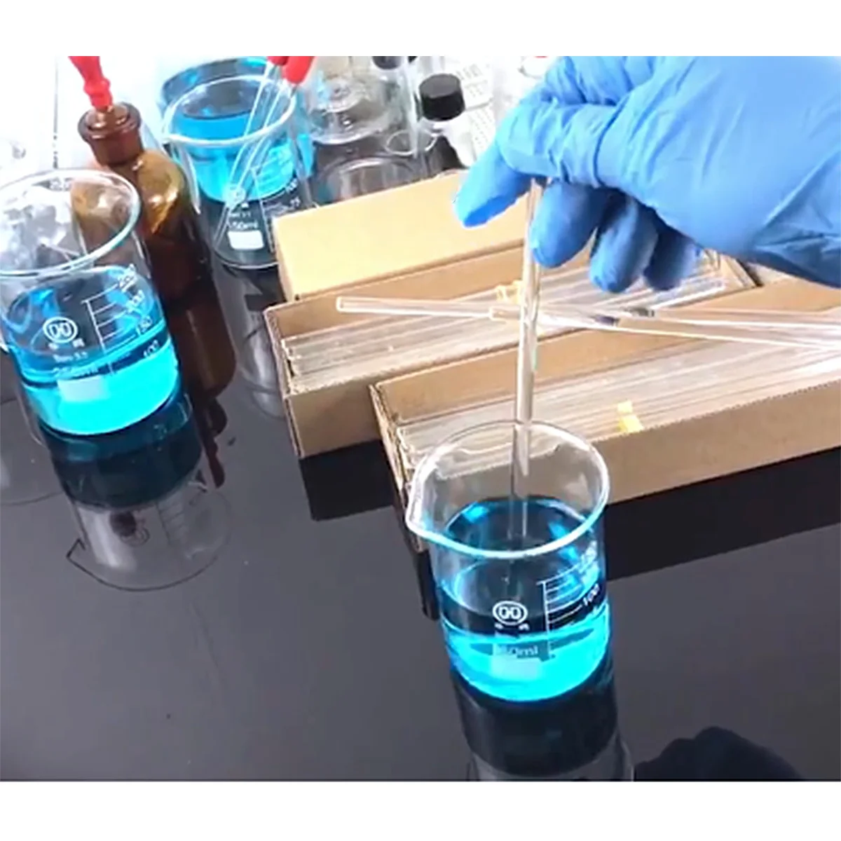 

10Pcs Clear Harden Glass Stir Rods Multipurpose Use in Decantation Emulsions Crystallization Hot Cold Beverage Mixing