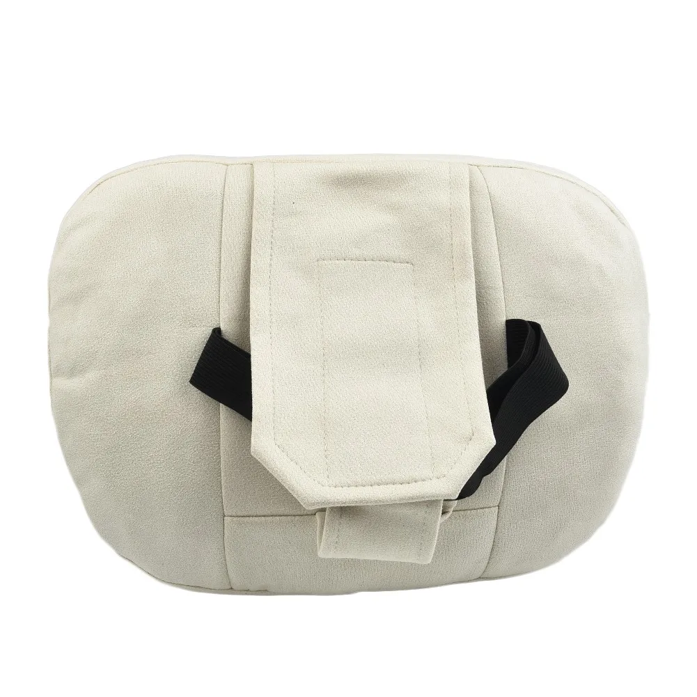 2Pcs For Mercedes Car Headrest Suede Fabric Beige For Mercedes-Benz Maybach Design S Class Ultra Soft Pillow