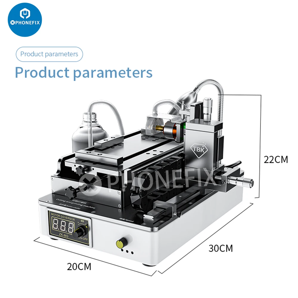 TBK 918 2 in 1 Mobile Phone LCD Screen Maintenance Intelligence Cutting Machine for Curved Screen Back Cover Glass IC Polishing