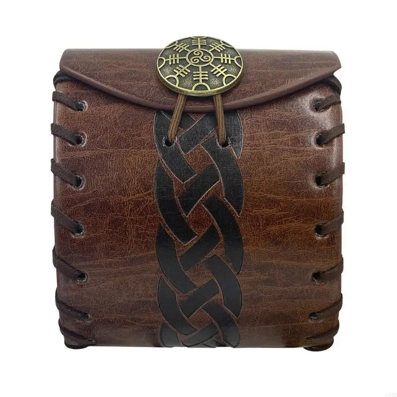 PU Leather Coin Purse Small Cube Bag Medieval Waist Bag Belt Bag view 3