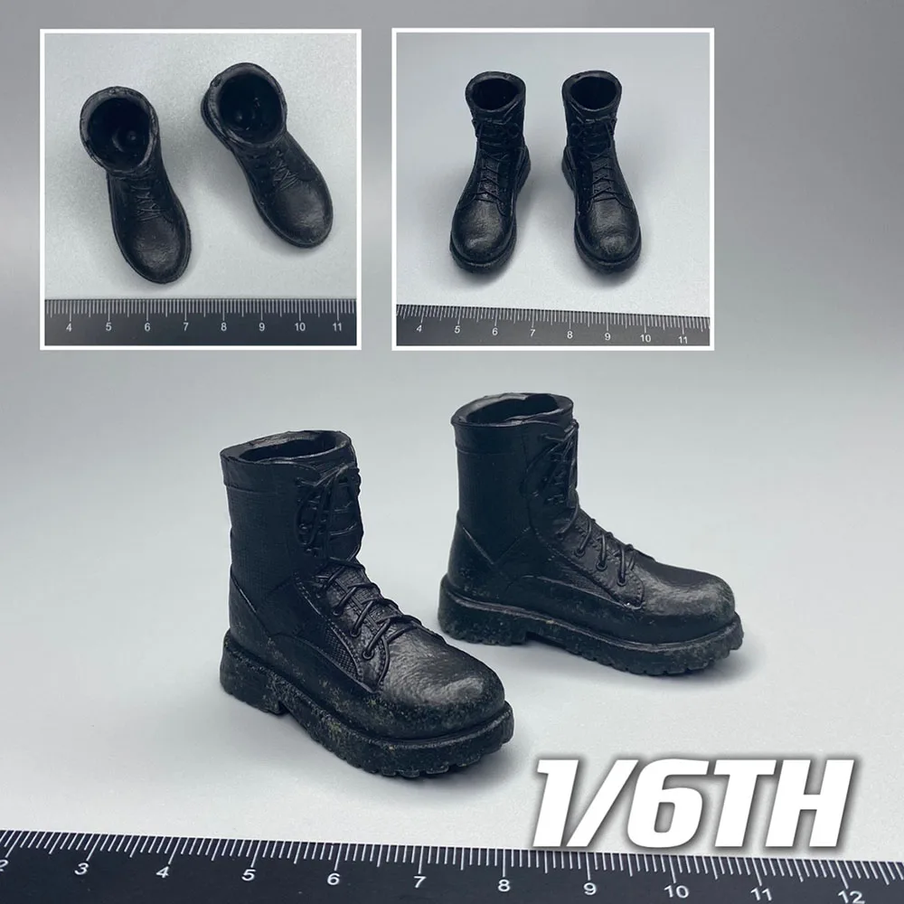 

1/6 VINYL STUDIO-002 Black Caesar Extreme Killer Uncle Pull Male Black Battle Shoes Boots Model Fit 12" Action Figure Collect