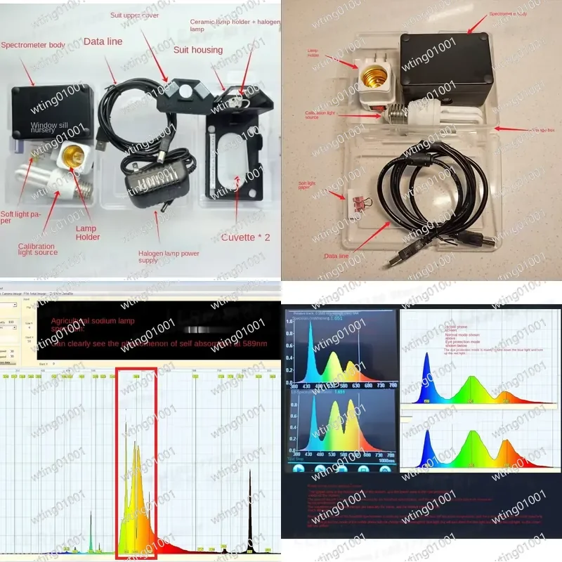 for DIY Spectral Analyzer Kit Full Range Optical Testing Laser Wavelength Detection Absorption Analysis Tool Blue Ray Monitor