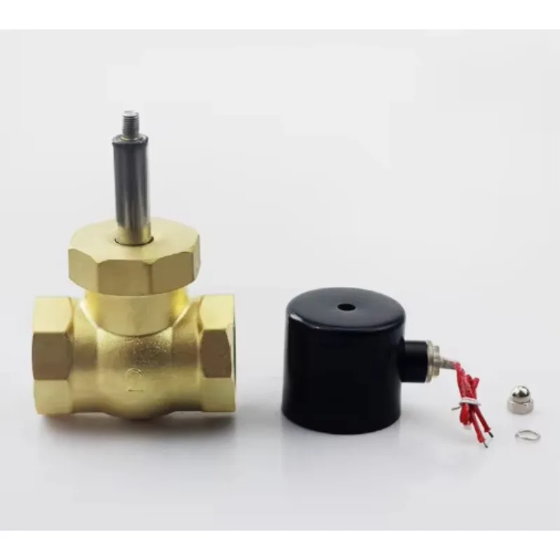 صمام التحكم في المياه بالملف اللولبي النحاسي، AC110V/220V/DC24V، 1/2 "-2" لأنظمة خطوط أنابيب السوائل