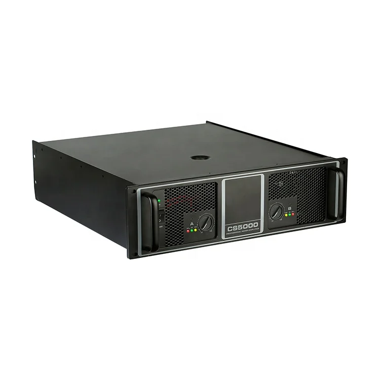 CS5000 CS6000 CS7000 CS8000 Aluminum 3U 2-Channel Power Amplifier for Sub Woofer Outdoor Stage 2CH*900W 1100W 1300W 1400W