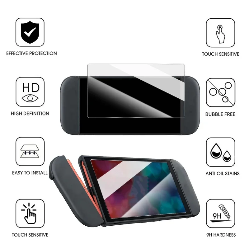 For Nintendo Switch 2 Screen Protector Upgrade Anti-Glare & Auto Alignment Kit Tempered Glass Films for Switch 2 Full Coverage