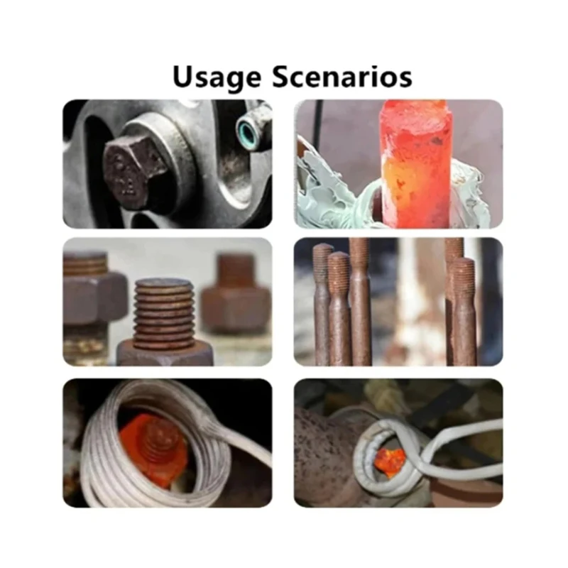 Kit de calentador de inducción magnético de 1800W, portátil, pequeño, sin llama, para quitar pernos, herramienta de reparación de automóviles, 4 bobinas, máquina de calentamiento de 110V/220V