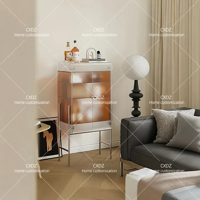 Figure Cabinet Dining Side Cabinet Living Room Small Decorative Display Wine Cabinet Acrylic Light Luxury Minimalist