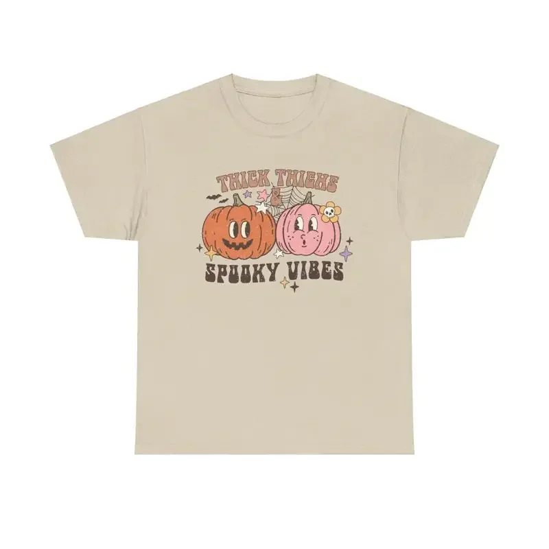 Halloween T Shirt Pumpkin tee Autumn Fall Spooky Vibes Cozy Season Cute