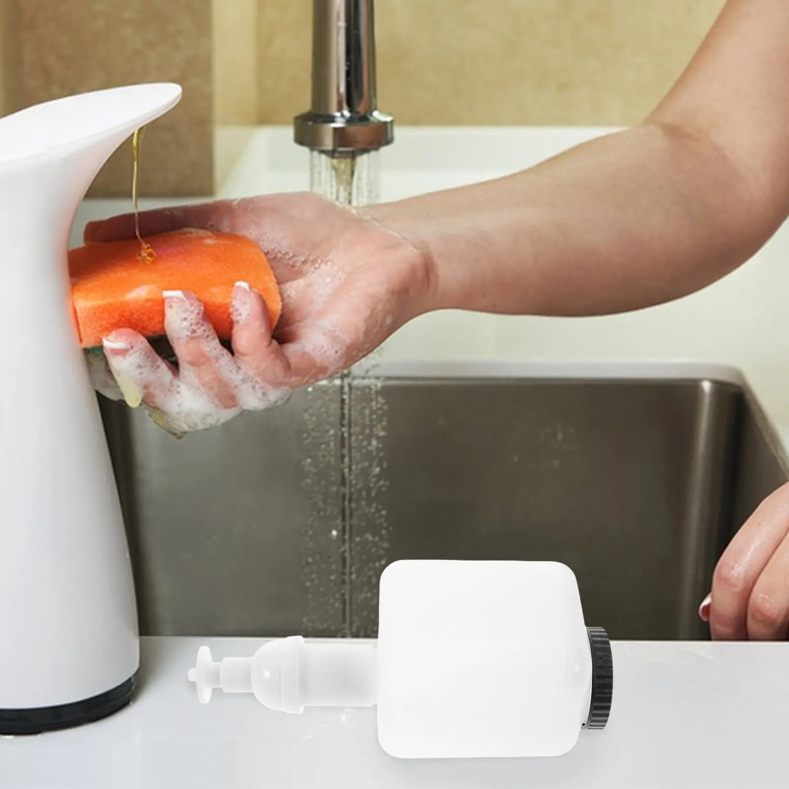 

Manual Soap Dispenser Pump Head Replacement for Foaming Hand Soap Refillable Container Kitchen Bathroom Commercial Clean Skin