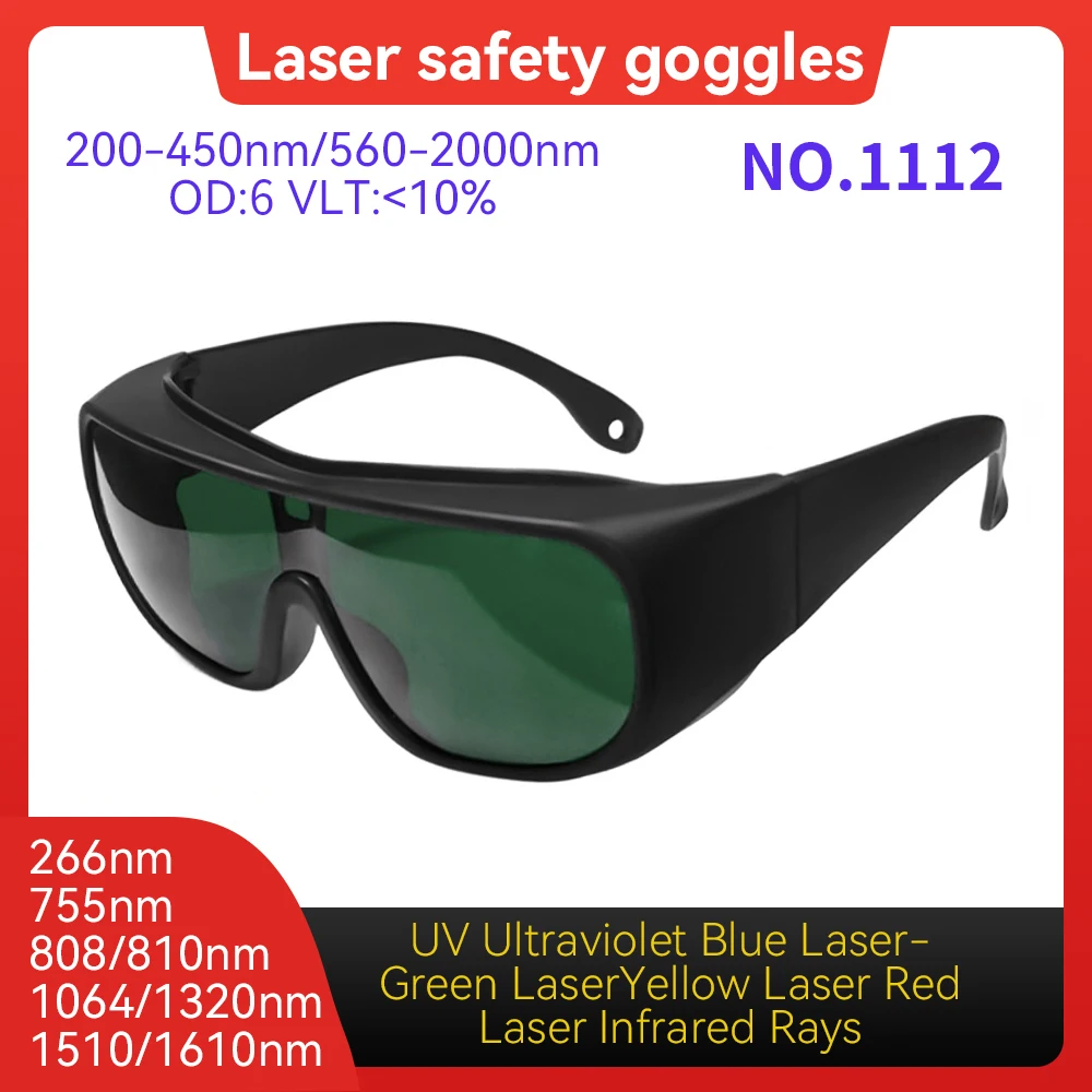 Laser Protection  laser glasses 10600nm OD6 UV400 532nm 808nm 1064nm Laser Safety Glasses IPL glases Laser Protective glasses