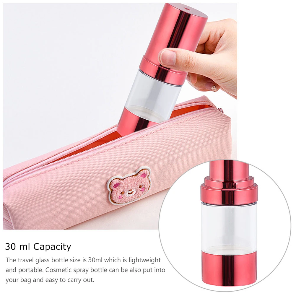 

6pcs 30Ml Clear Plastic Refillable Bottles Travel Lotion Container Set For Foundation Serum Cream Moisturizer