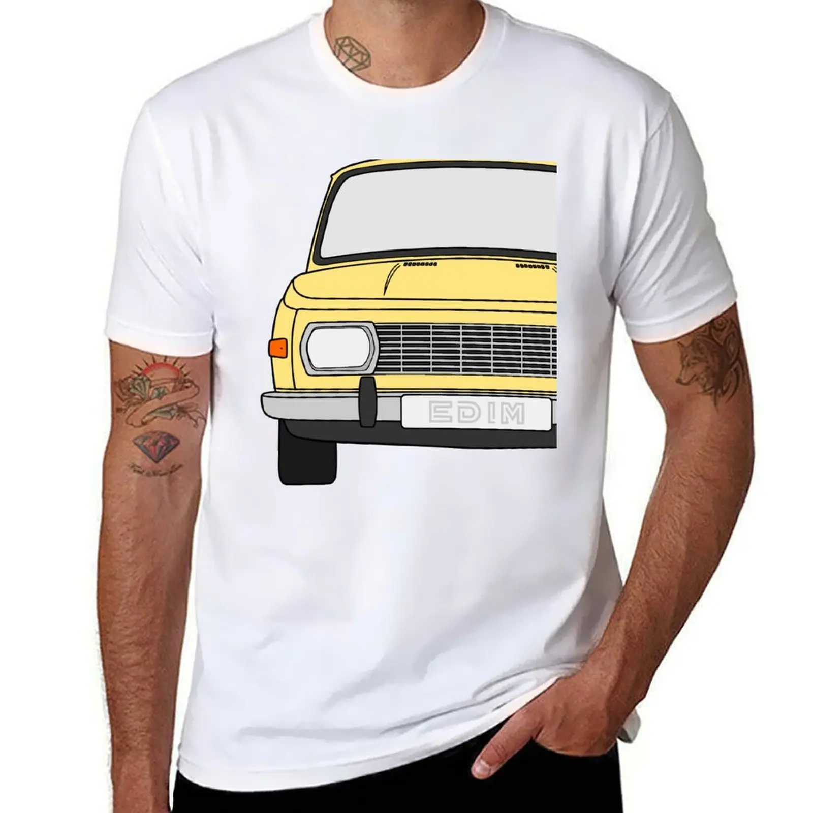 

Wartburg 353 cream yellow color T-Shirt t shirts with prints t shirt man plain T-Shirt