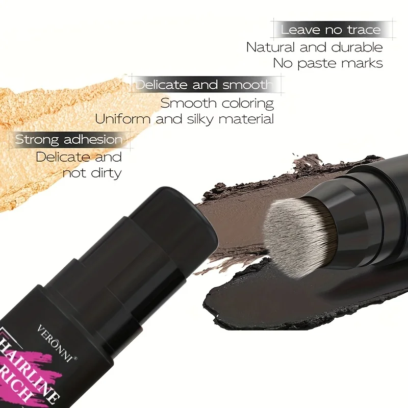 2 szt. Pudru do koryguowania linii włosów z pisakiem do koloryzacji włosów, odporny na rozmazywanie, natychmiastowo kryje linie włosów i korzenie włosów, szybkie zakrycie