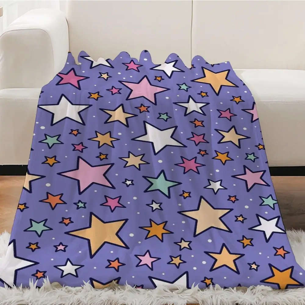 Celestial Sun Moon Star Throw Blanket, Mystic Astrology Soft Cozy Blanket Throw Blanket Aesthetic Portable Home Travel Camping S