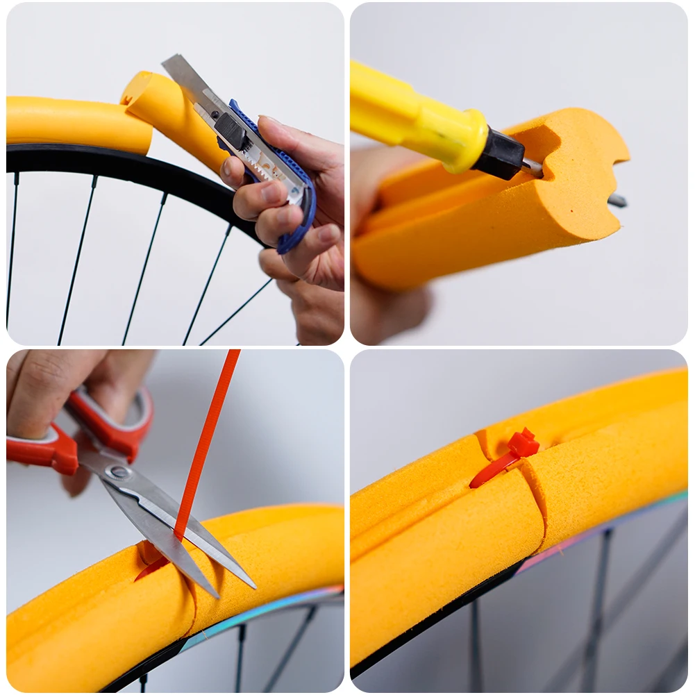 Bicycle Tubeless Tire Inserts Pad 700c 26 27.5 29 MTB Road Bike Tyre Anti Puncture Inner Foam Tape Air Rim Liner Cycling Parts