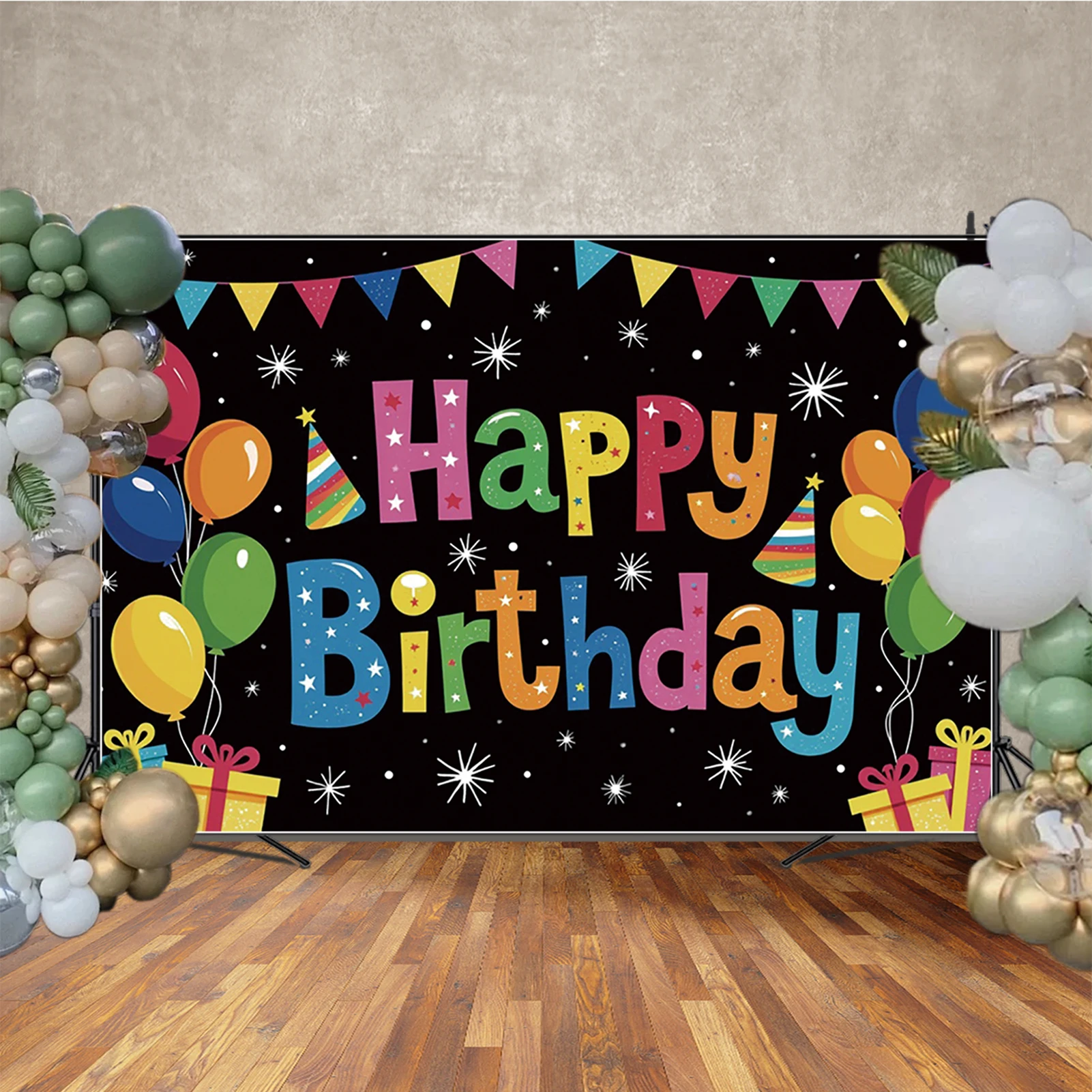 MOON.QG детский фон с изображением акулы на день рождения, черный воздушный шар, серебряная звезда, фон для фотозоны, детский студийный баннер, реквизит