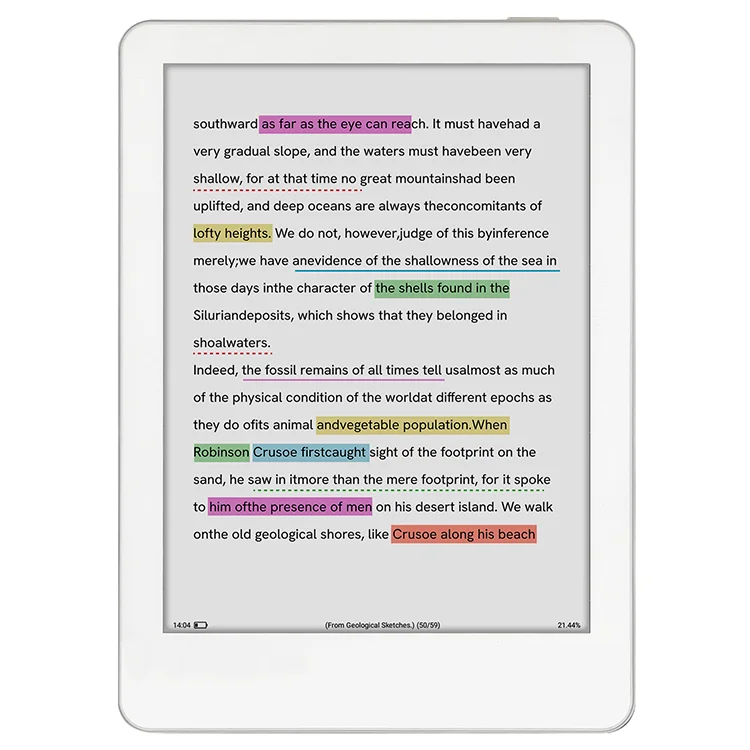 

whole sale 6 Inch Wifi colorful Eink E-reader E Book Touch Screen Android 11 Ereader Ebook